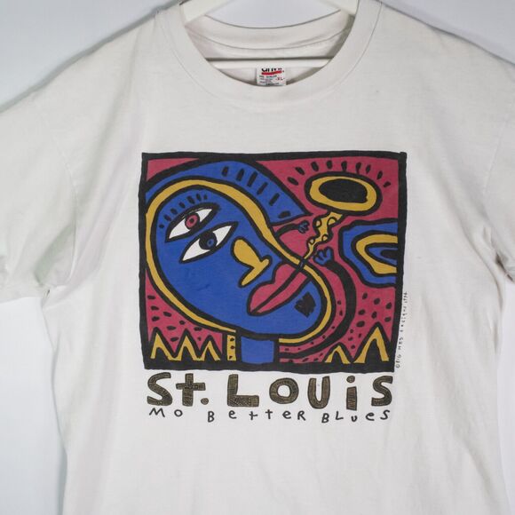 Vintage Spike Lee T Shirt Mo Better Blues Promo Big Hed Designs Single Stitch XL - Picture 4 of 14